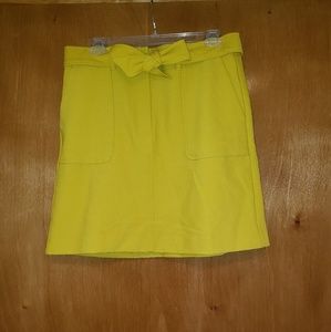 Loft neon yellow high waisted skirt